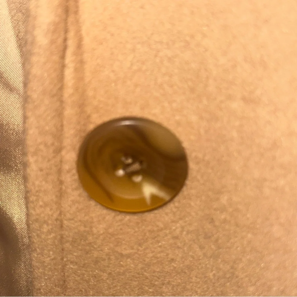 GAP Womens 2XL Camel Hair Wool Blend Long Coat Brown Preppy Classic Modern Y2K - Picture 5 of 12
